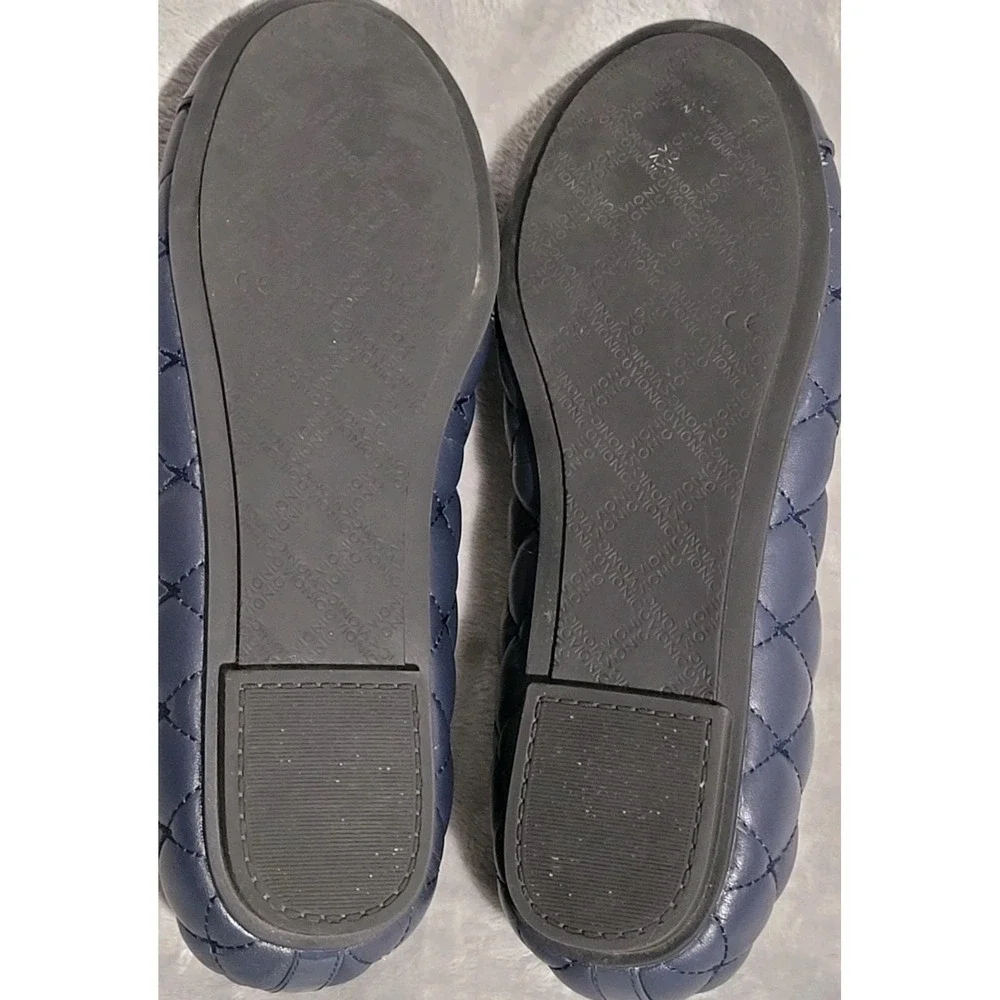 Vionic Desiree quilted ballet flats Navy US 8 comfort patent leather cap toe - Picture 2 of 6